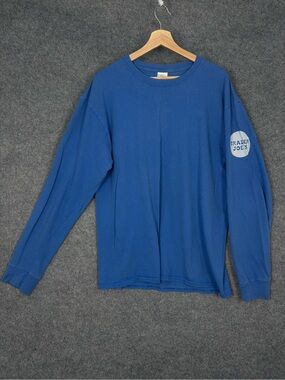 Trader Joe’s Employee Blue Long Sleeve Graphic Shirt Size XL